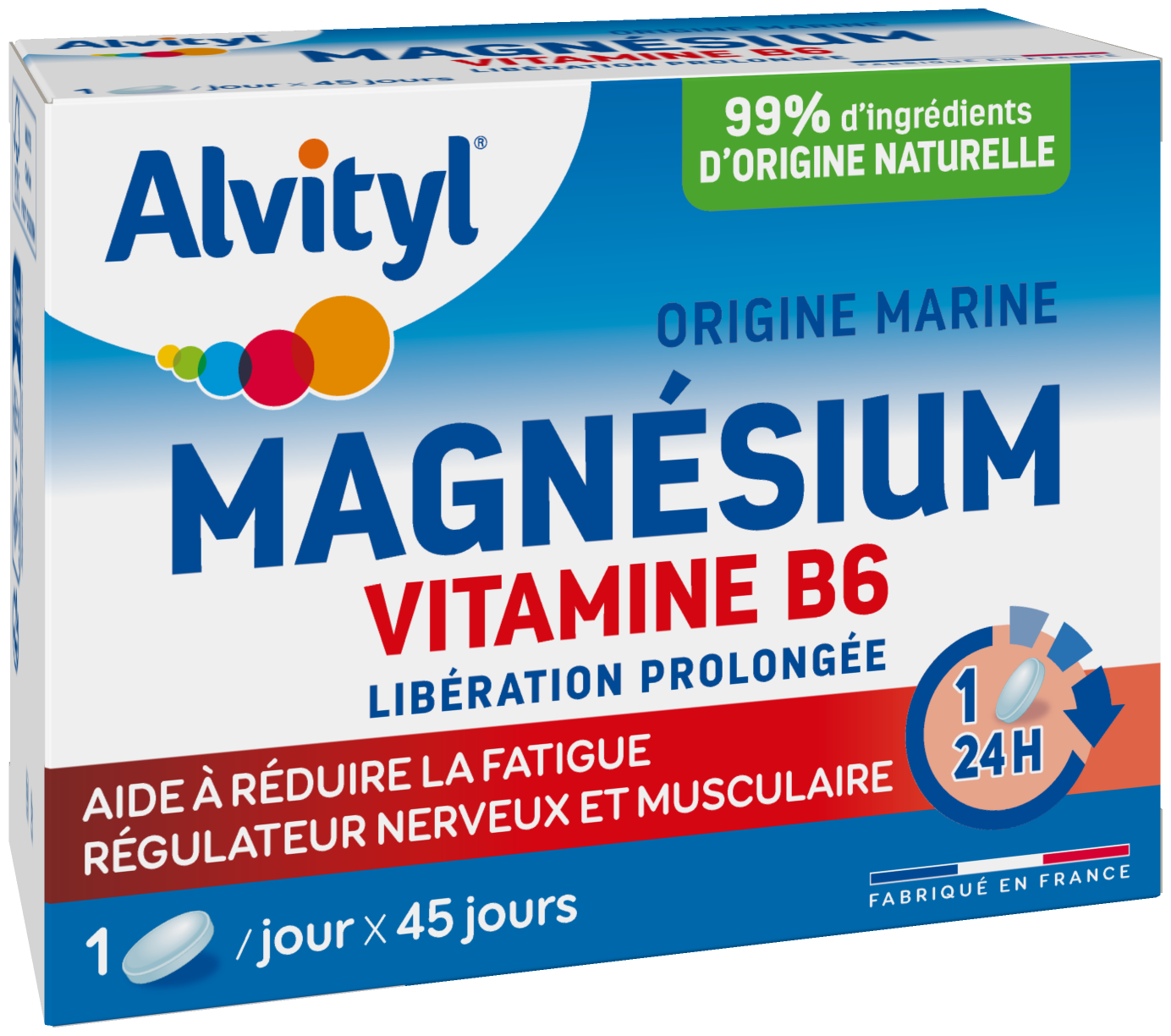 image Alvityl® Magnésium Vitamine B6 Boîte de 45 comprimés